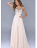 Chiffon Beaded Sweetheart Neckline Straps Ruched Long Prom Dress